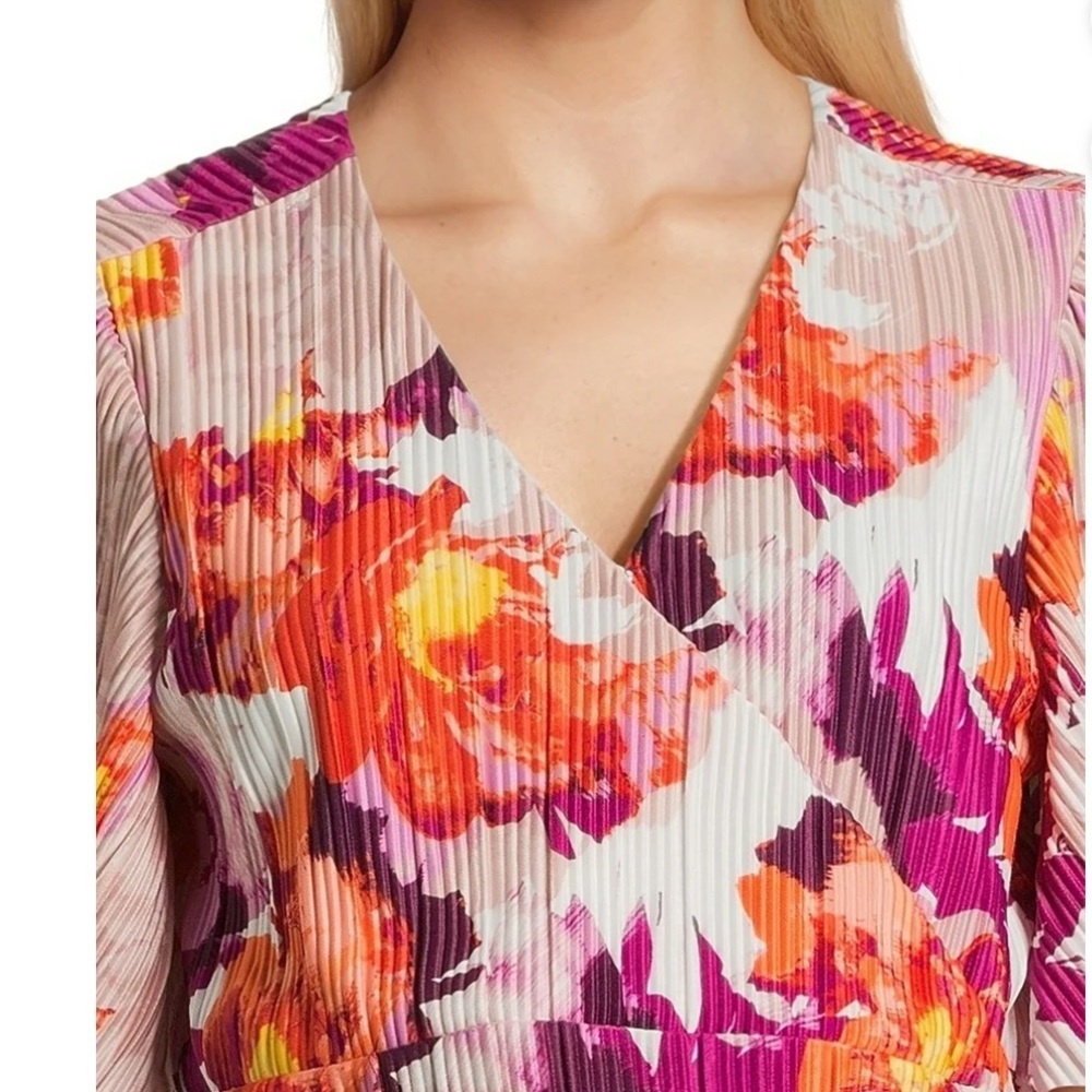 Destination Maternity Women's Wrap Dress with Flutter Sleeves - Picture 5 of 6